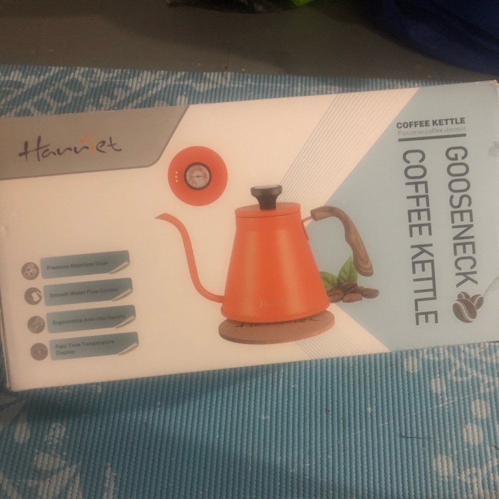 HARRIET Stainless Steel Gooseneck Pour-Over Kettle - Silver lightly used